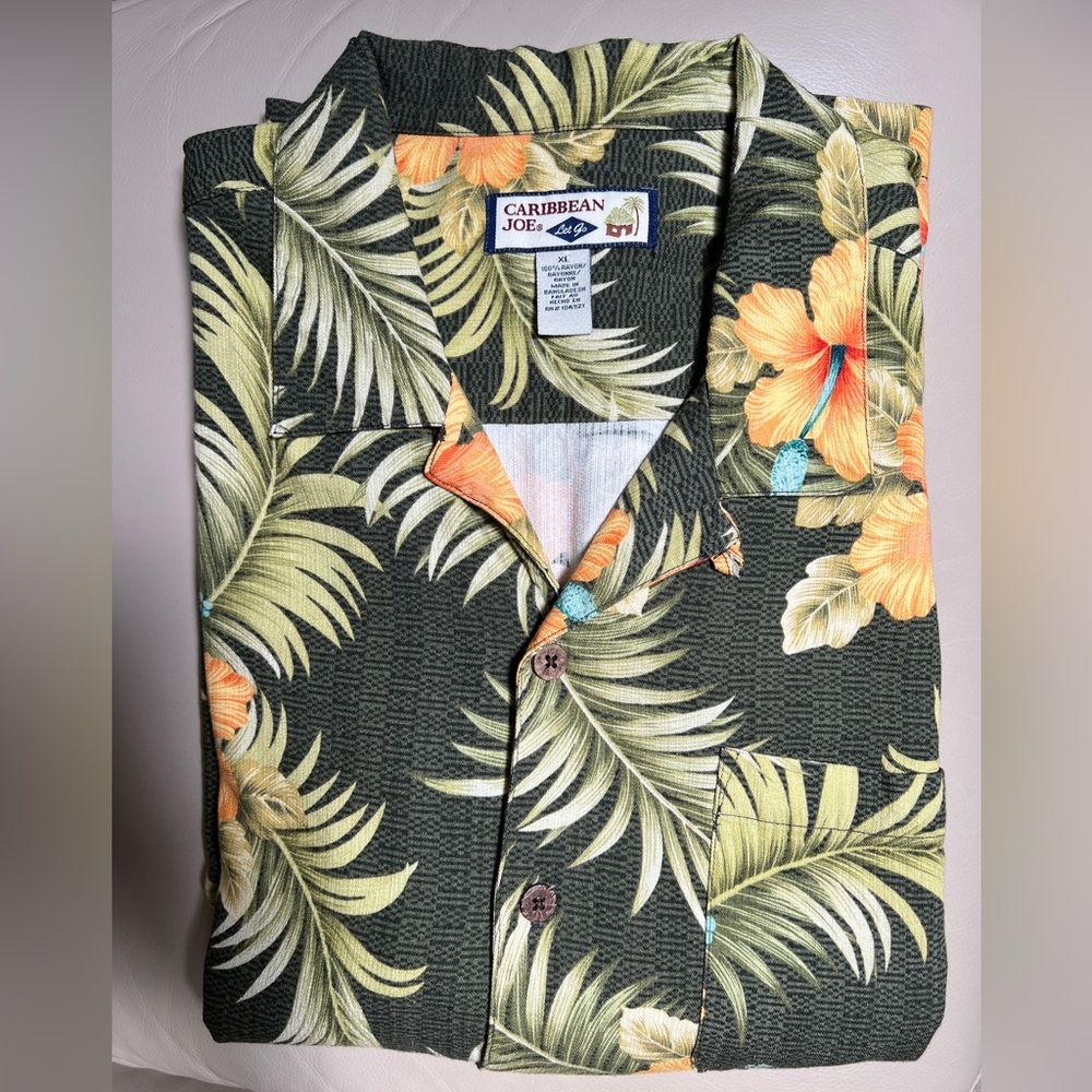 Caribbean Joe Tropical Men’s Shirt   XL